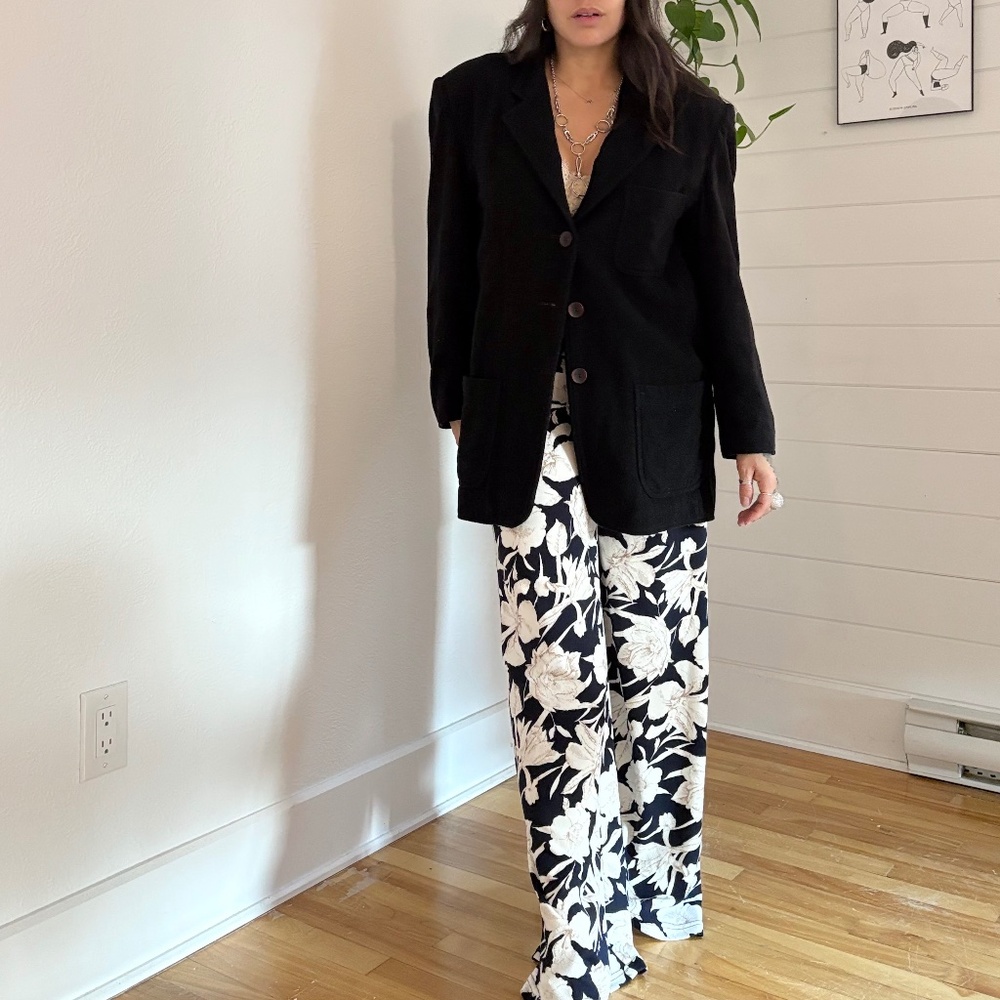 Vintage wool blend blazer jacket